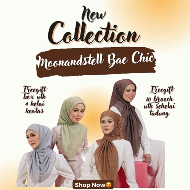 Buy 1 Free 10 Brooch MOONANDSTELLA Edisi Bae Chic Plain Dan Edisi Edisi ...