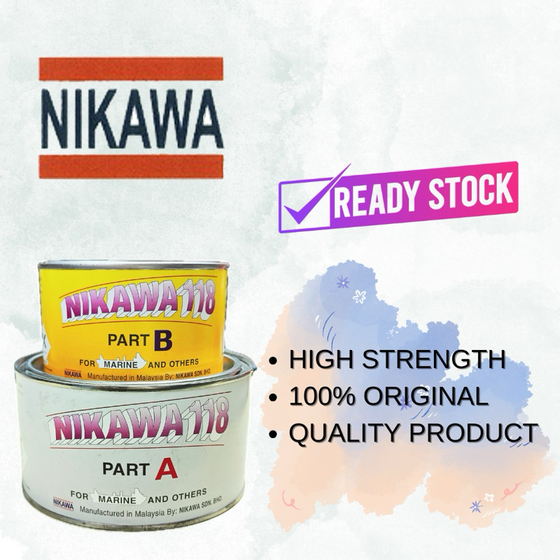 NIKAWA 118 PART A+ PART B BOND WOOD BOAT GUM (GAM KAYU) | Shopee Malaysia