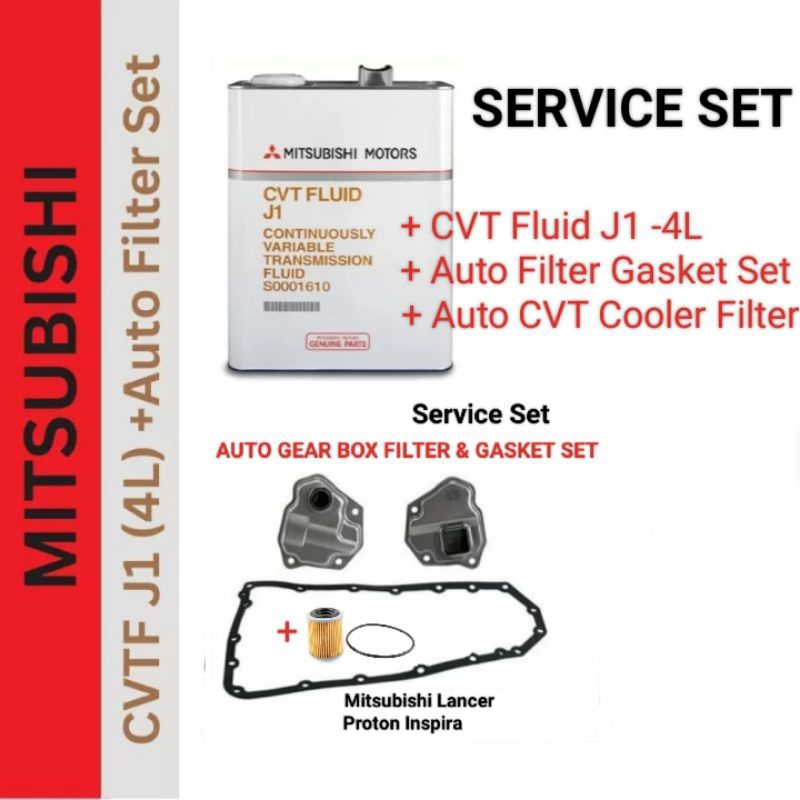 Mitsubishi CVT Fluid J1_4L S001610 +Auto Filter Set MD998890 +CVT ...
