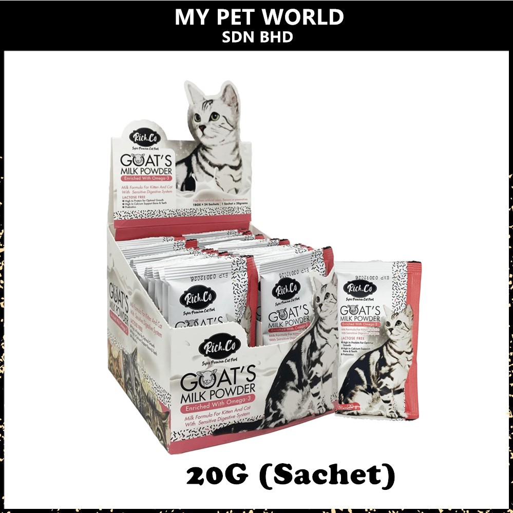Rich. Co Goat Milk Powder / Susu Kambing Kucing (Cat) - 1 Sachet x 20G ...