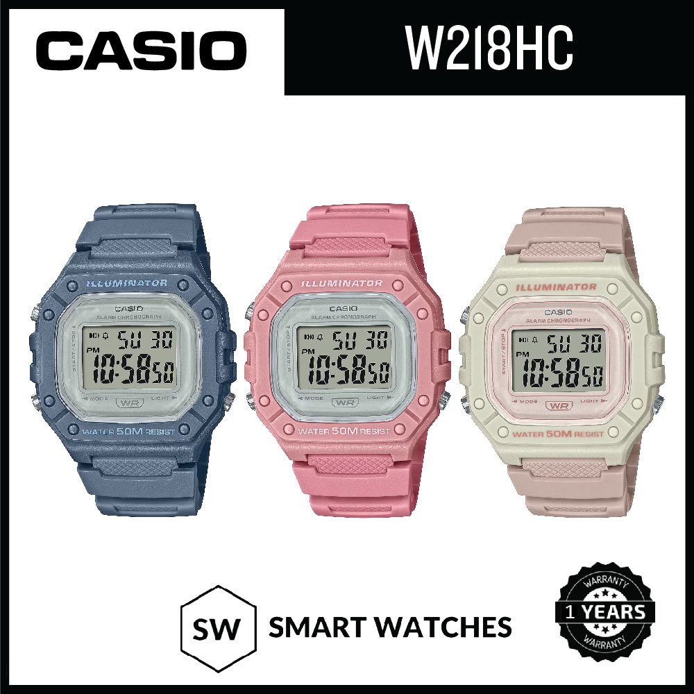 Casio W218HC Series W218HC-2A/ W218HC-4A/ W218HC-4A2 Digital Watch - 1 ...