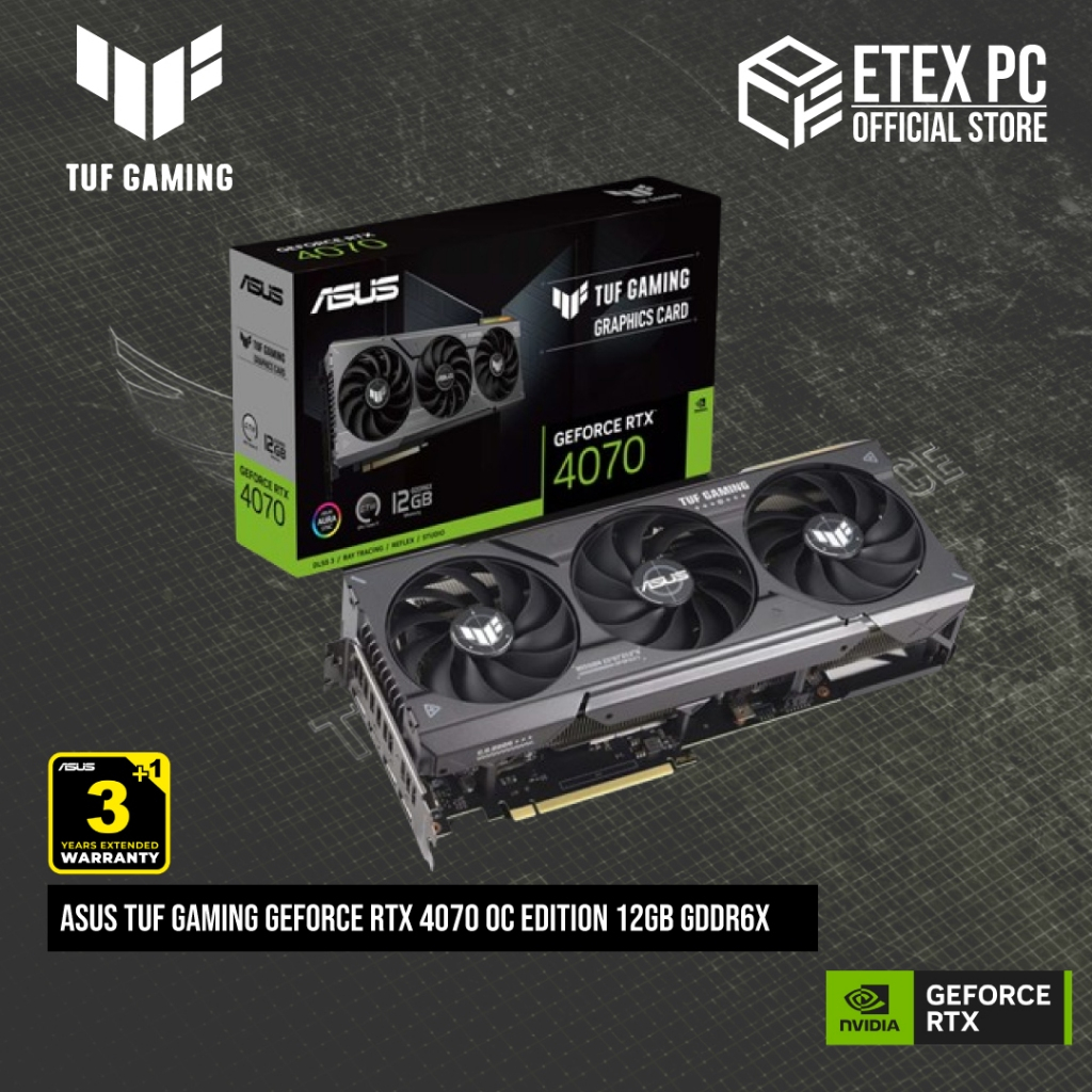 ASUS TUF Gaming GeForce RTX 4070 OC Edition 12GB GDDR6X # TUF-RTX4070 ...
