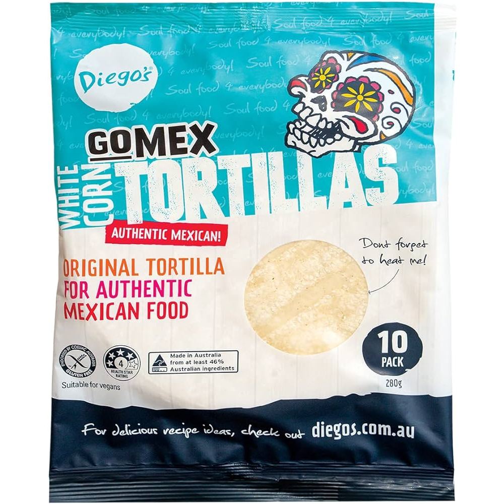Diegos GoWell White Corn Tortillas, Gluten, Yeast and Soy Free, Healthy