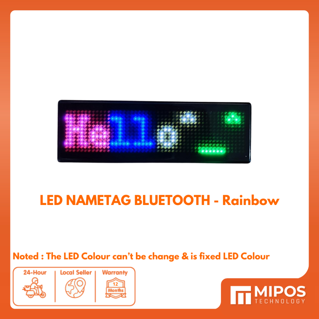 Mini LED Digital Display Bluetooth | LED Signage Programmable Nametag ...