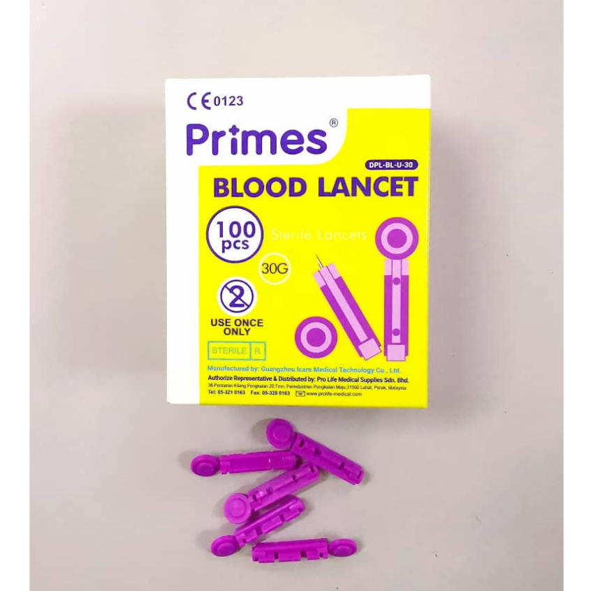 Primes Blood Lancets (Universal Type Round 30G/ Flat Type 28G) 100