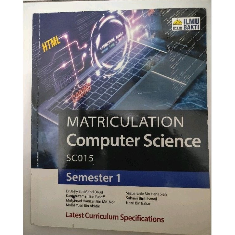 Matrikulasi Sem 1 Sains Computer Matriculation Science Computer SC015 ...