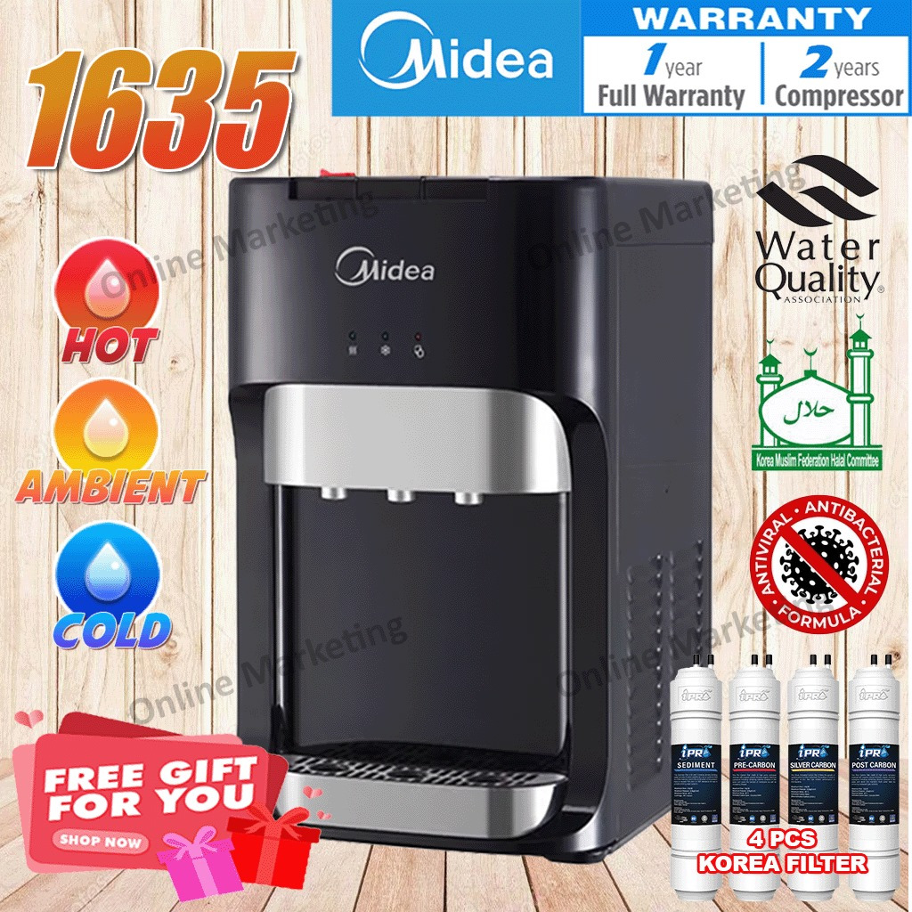 Midea Mild Alkaline Water Dispenser Penapis air 3 Suhu Hot Normal Cold