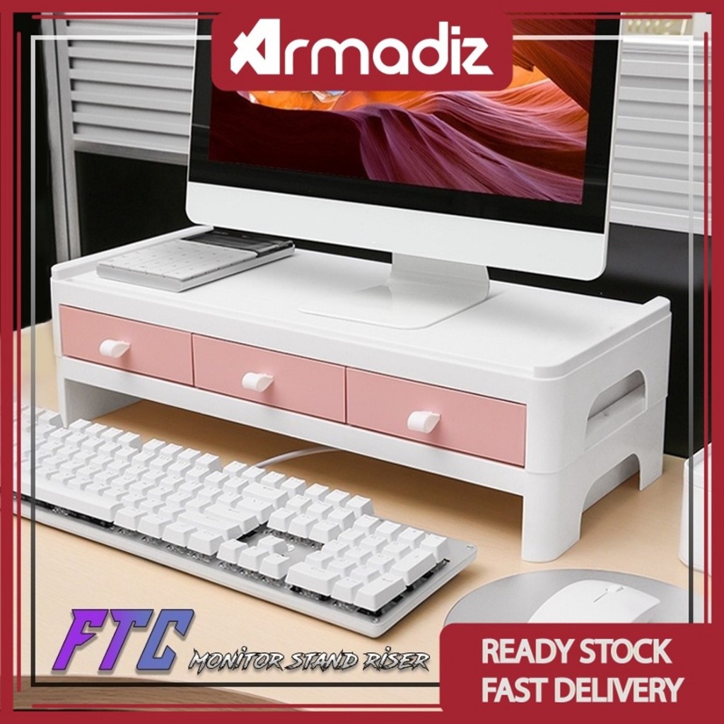 AMZ Monitor Stand Riser Computer/Laptop Stand Table Top Eye Level ...
