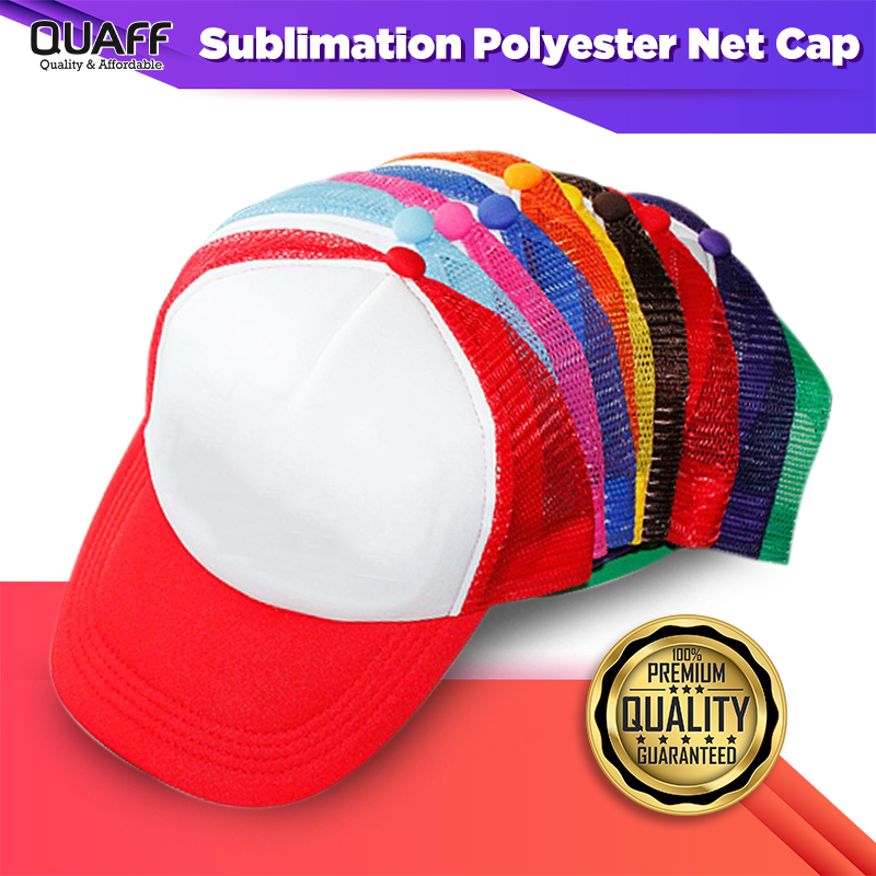 QUAFF Sublimation Printable Polyester Net Cap / Net Trucker | Shopee ...