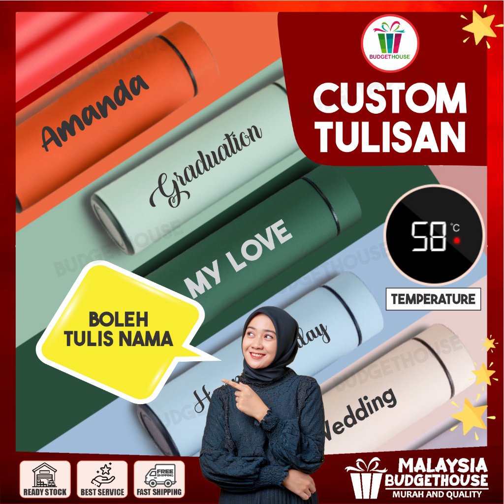 thermos custom thermos with name Botol Air Nama PERSONALIZED thermos Flask with Name flask