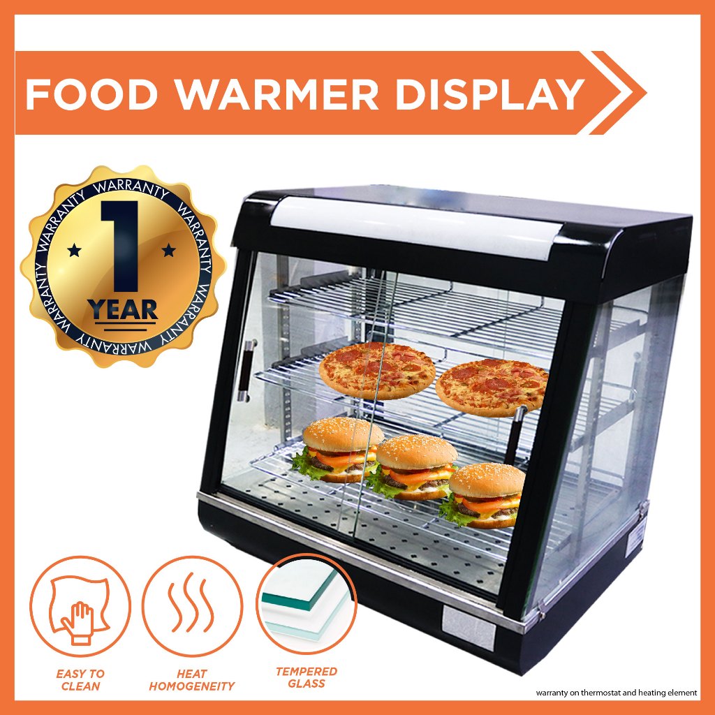 Commercial Food Warmer Display Pemanas Makanan Warmer Showcase ...