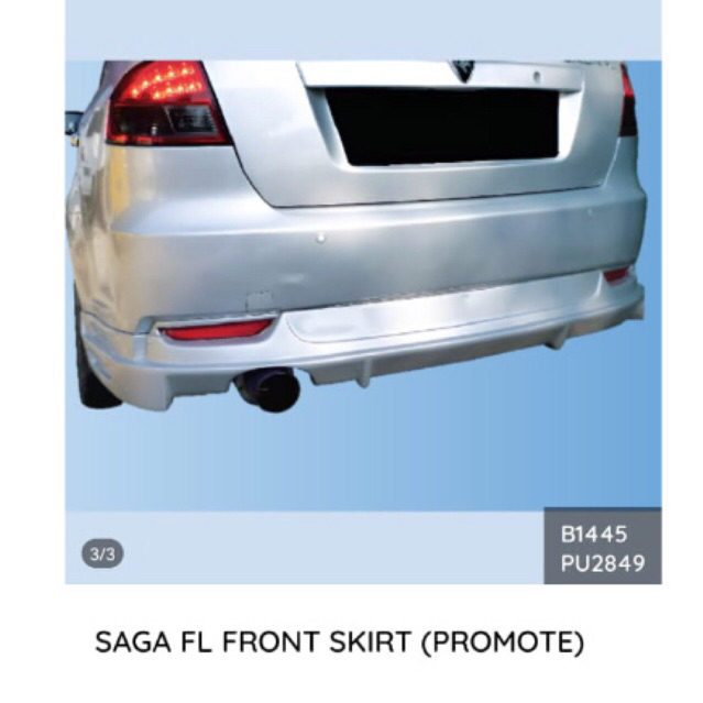 PROTON SAGA FL PROMOTE REAR SKIRT PU MATERIAL WITHOUT PAINT | Shopee ...