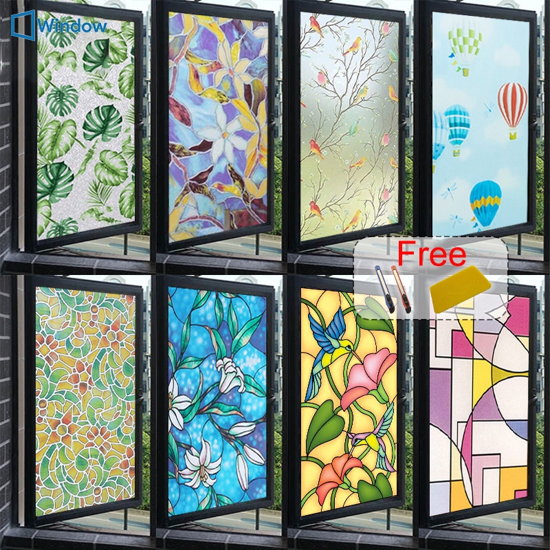 [Windows film]Glass Sticker Room Darkening Tint Removable Opaque UV ...