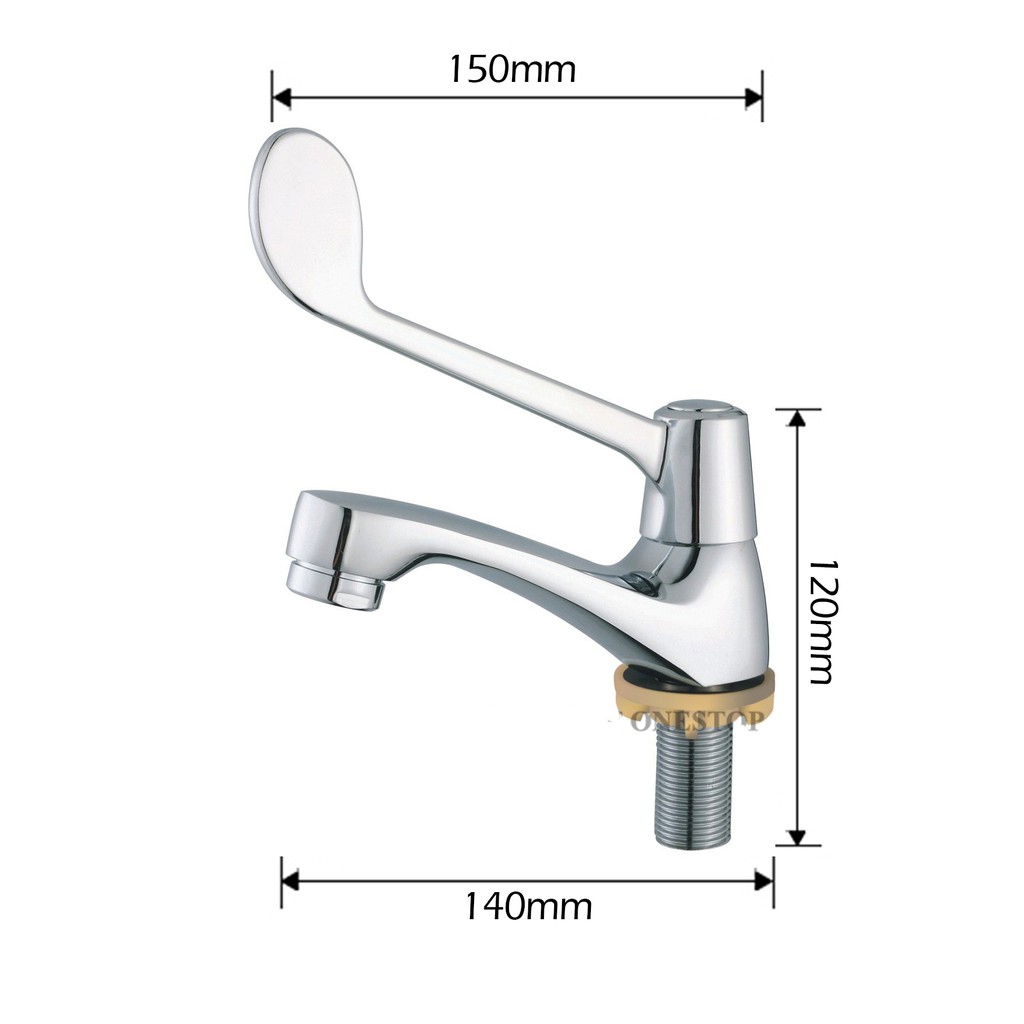Medical Hospital Brass Basin Tap Wall Tap Wall Kitchen Faucet Long