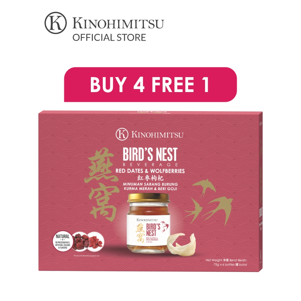[BUY 4 FREE 1] Kinohimitsu Bird's Nest with Red Dates & Wolfberries (6s
