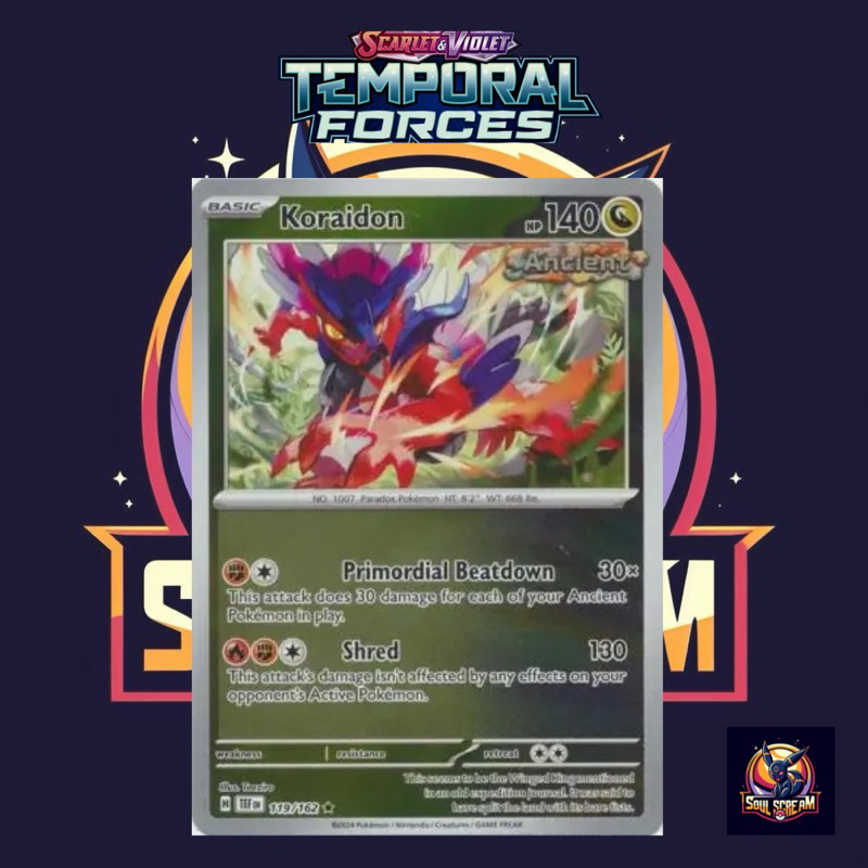 Pokemon TCG Koraidon Holo 119/162 Temporal Forces | Shopee Malaysia