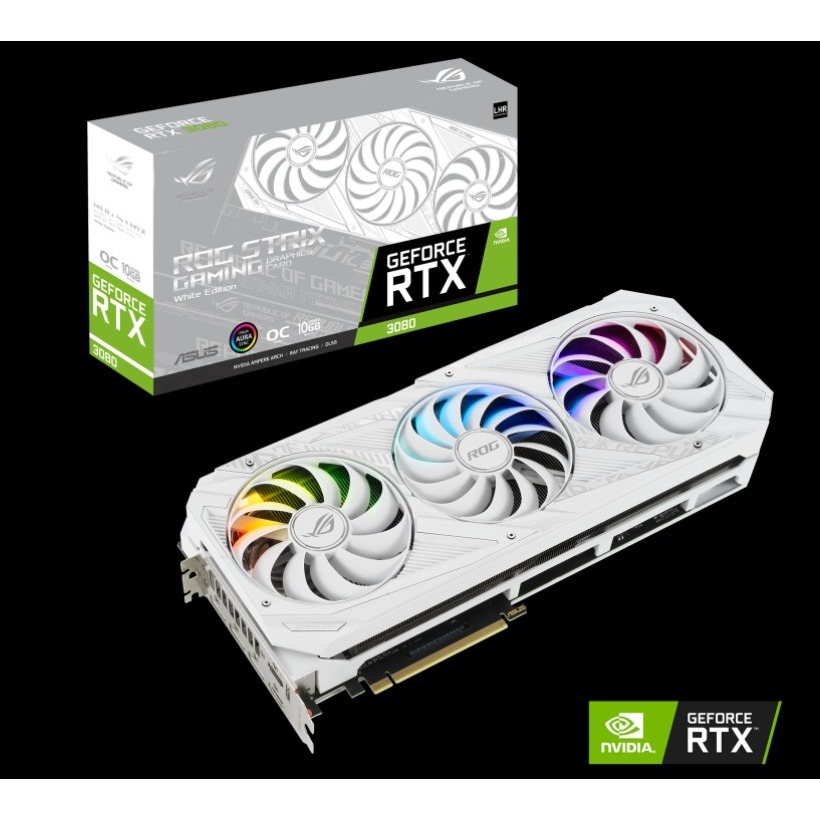 Asus RTX 3080 ROG STRIX WHITE OC V2 10GB GDDR6X Nvidia GeForce ...