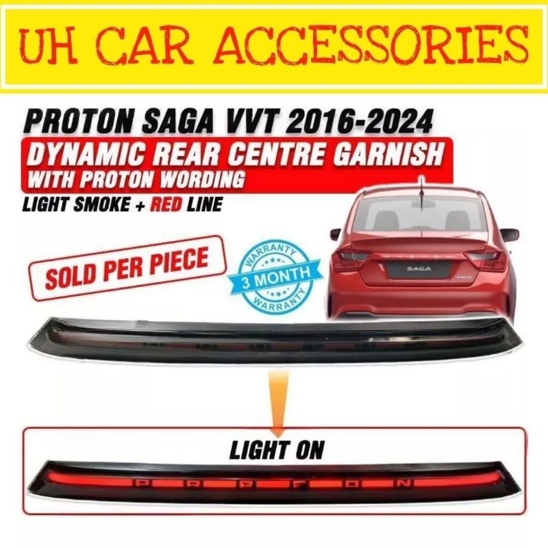 PROTON SAGA VVT 2016 - 2024 DYNAMIC REAR CENTRE GARNISH WITH PROTON ...