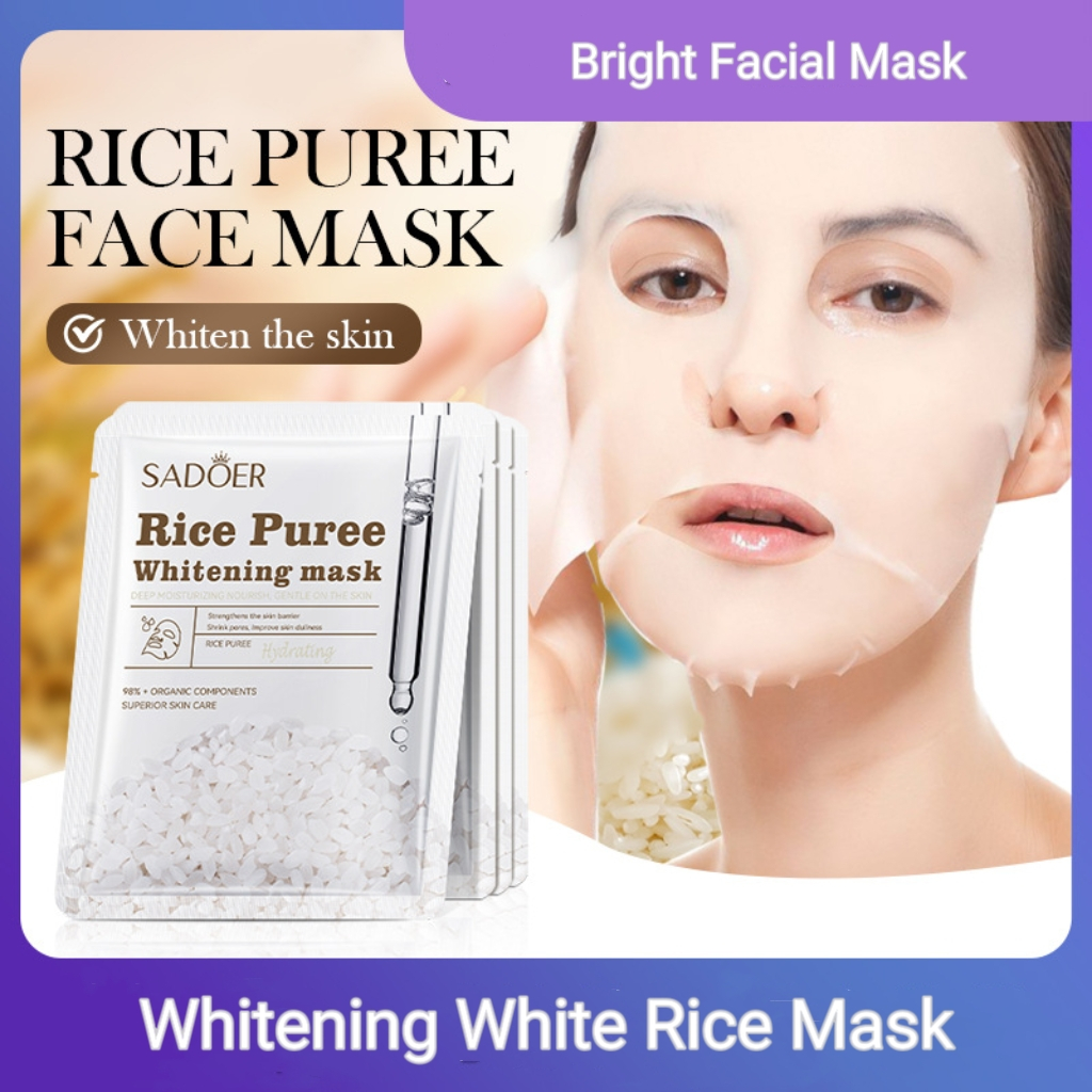 Sadoer Whitening White Rice Facial Mask - Pemutih Facial Masker Rice ...