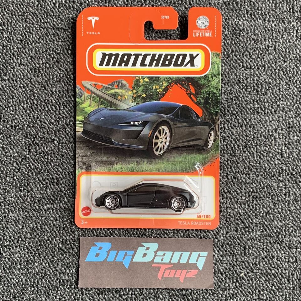 Matchbox Tesla Roadster Matte Black #48 Basic Mainline 2024 Case G (In ...