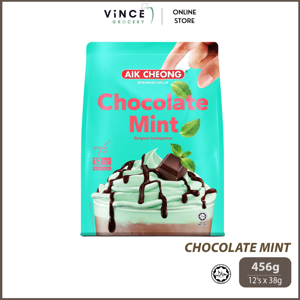 AIK CHEONG Cafe Art Chocolate Mint | 456G [12's x 38G] | Shopee Malaysia