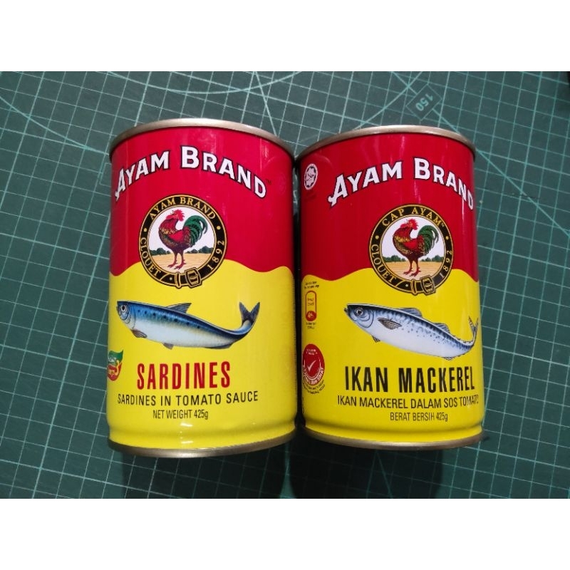 Ayam Brand Ikan Sardin & Ikan Mackerel Dalam Sos Tomato 425g (Bubble ...