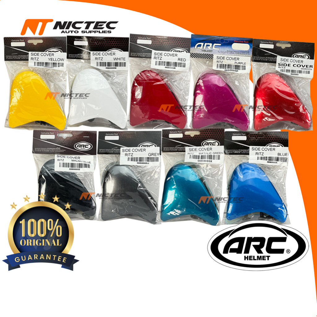 100% ORIGINAL ARC RITZ SIDE COVER SIDE CAP HELMET SIDE COVER | Shopee ...