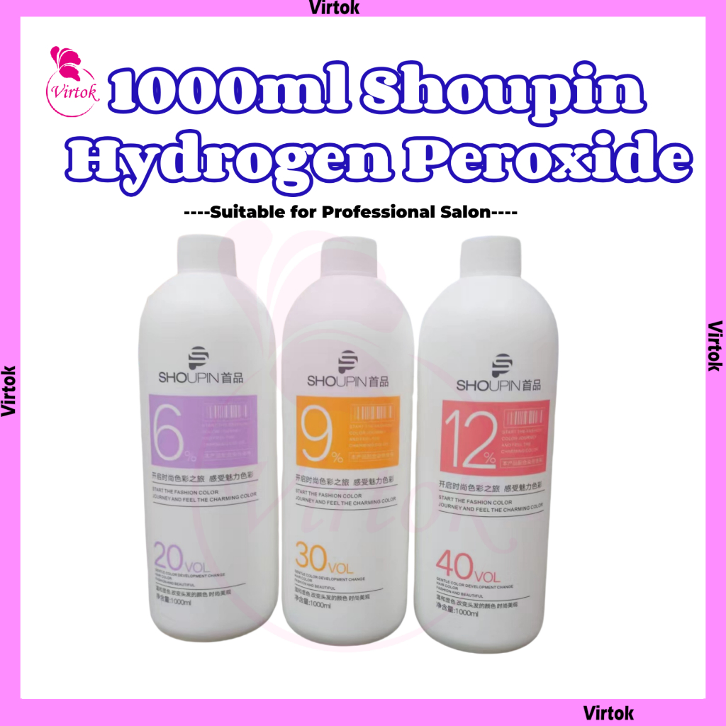 VIRTOK Shoupin 1000ml Hydrogen Peroxide Hair Dye Color Cream Developer
