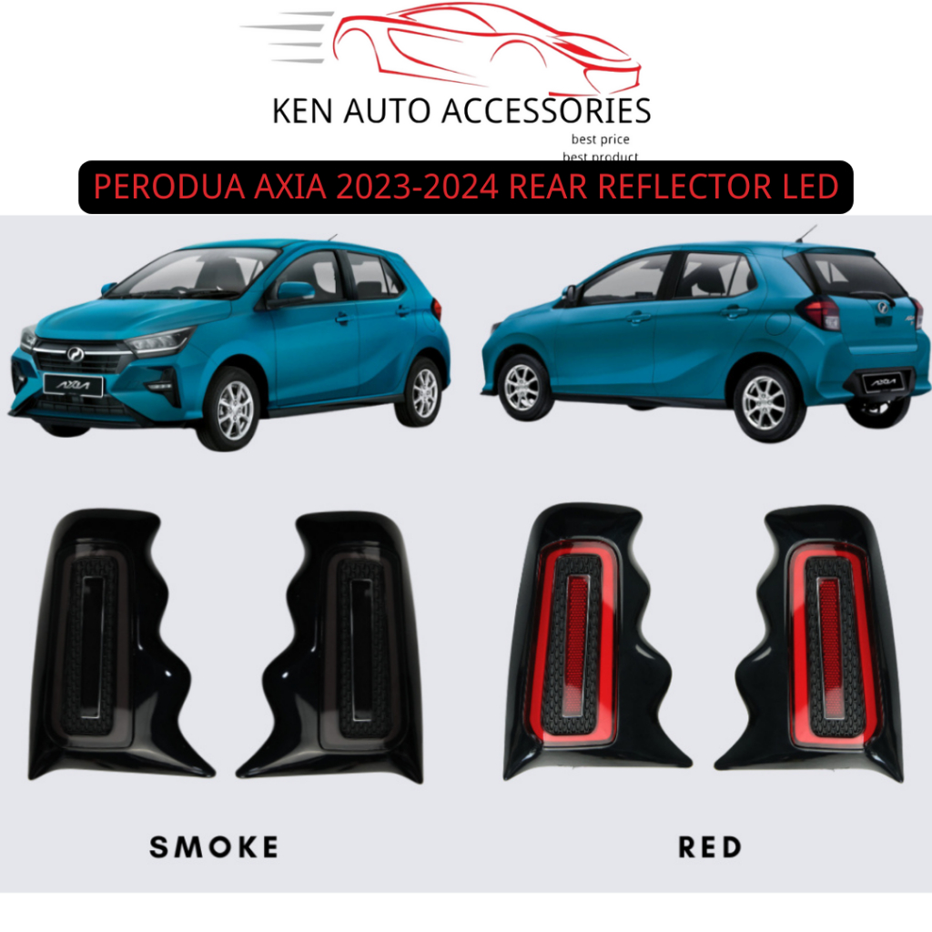 PERODUA AXIA 2023-2024 REAR REFLECTOR LED TAIL LAMP BUMPER LIGHTS LED ...