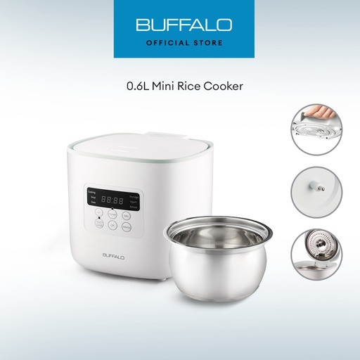 [Official Store] Buffalo Mini Smart Stainless Steel Rice Cooker KW86 ...
