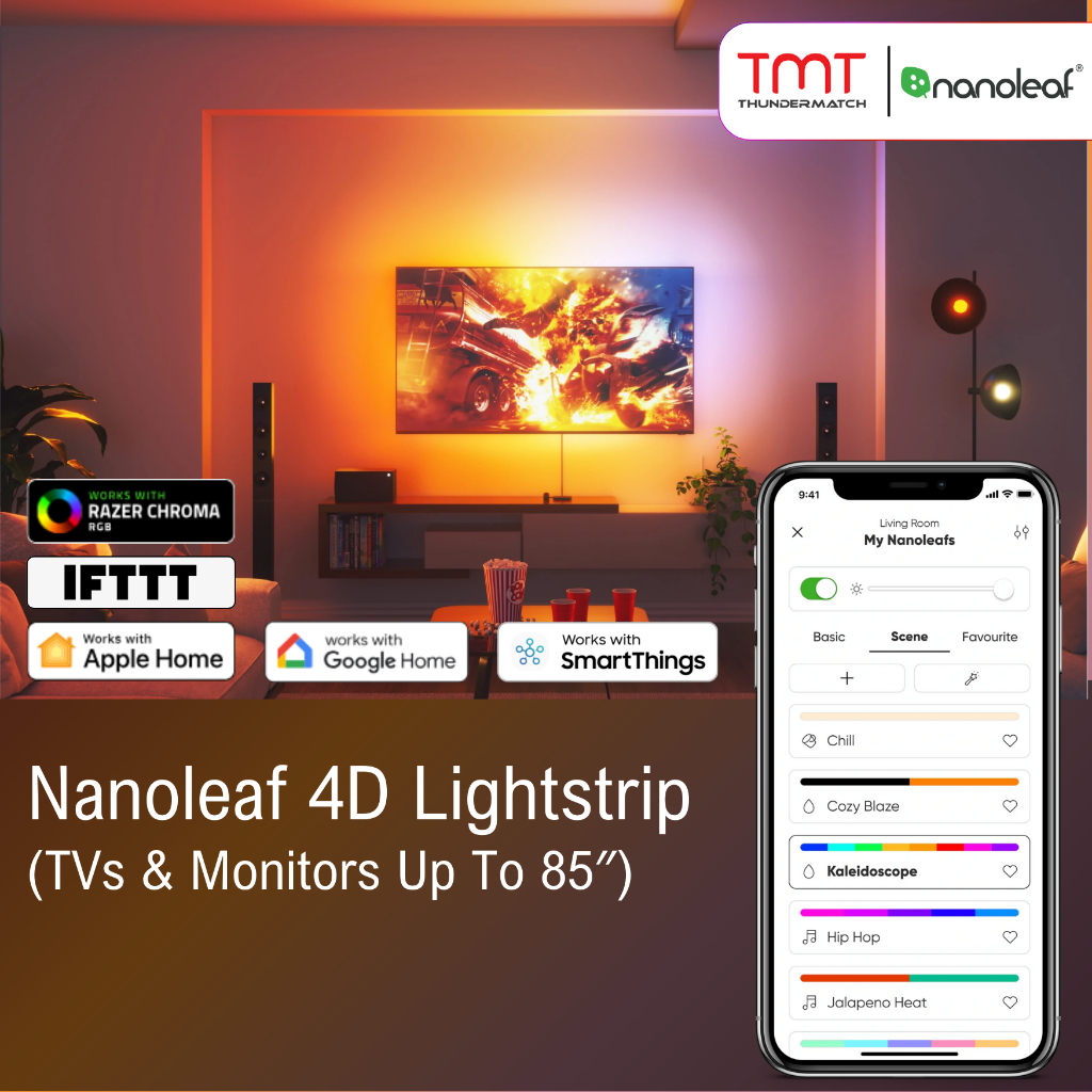 Nanoleaf 4D Screen Mirror Lightstrip | Gaming RGB Light Strip | Music ...