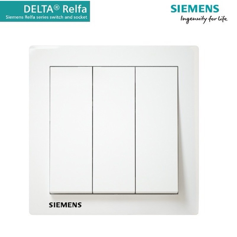SIEMENS DELTA® Relfa SERIES 3 GANG 1 WAY SWITCH | Shopee Malaysia
