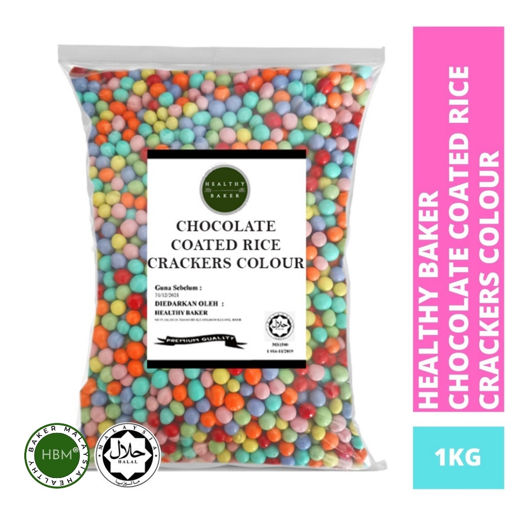 Chocolate Coated Rice Crackers Colour / Colour Crispy Ball | Shopee ...