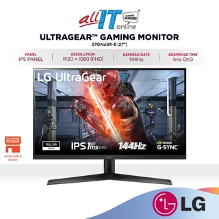 LG UltraGear 27GN60R-B 27" FHD 144Hz Gaming Monitor | IPS | G-Sync Compatible | AMD FreeSync Premium | HDR10 | 1ms