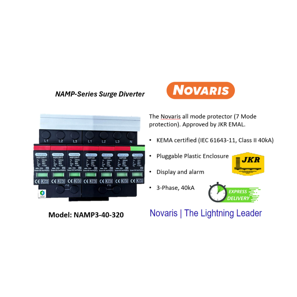 [Australia Brand] Novaris Surge Diverter 3Phase 40kA (NAMP3series