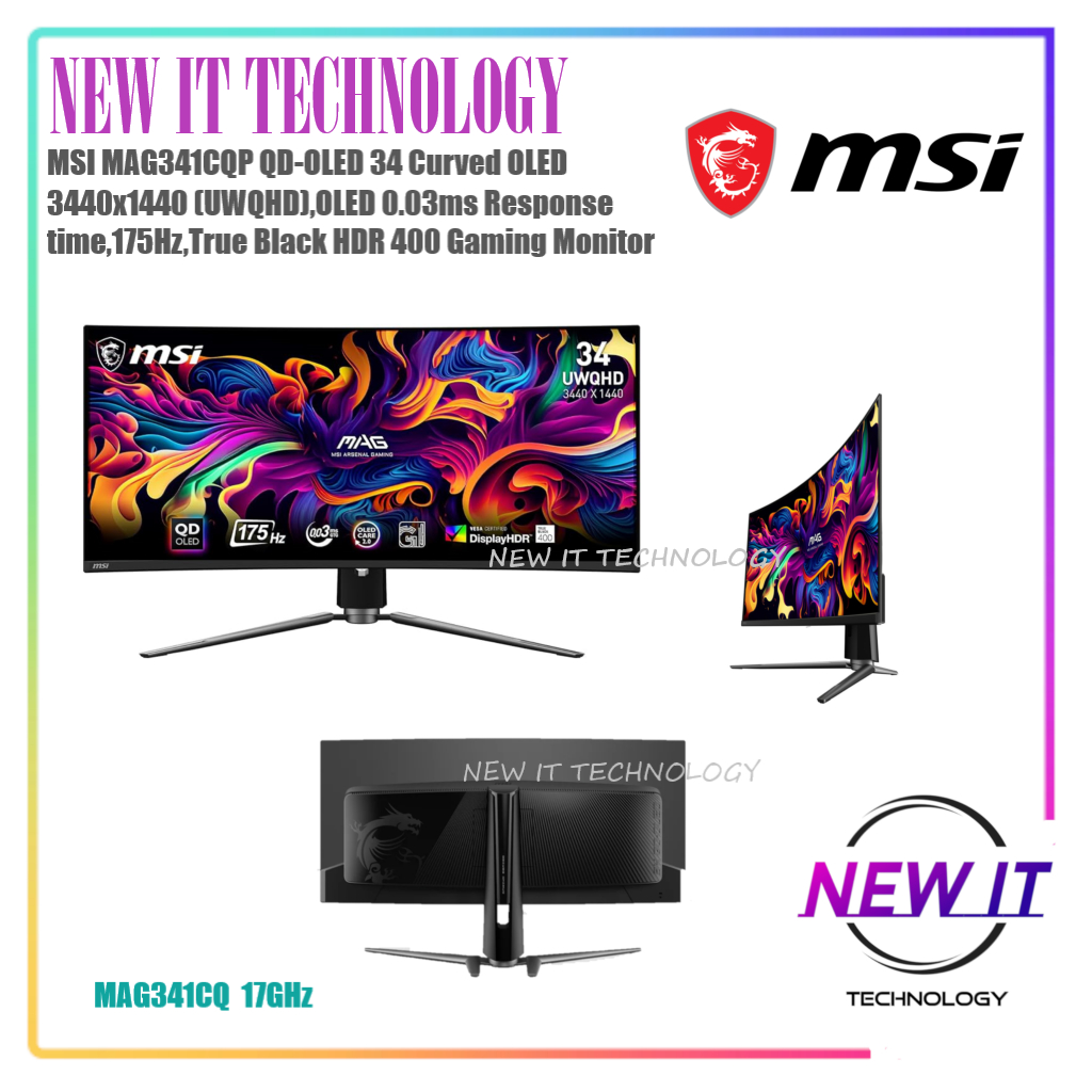 MSI MAG341CQP QD-OLED 34 Curved OLED 3440x1440 (UWQHD),OLED 0.03ms ...