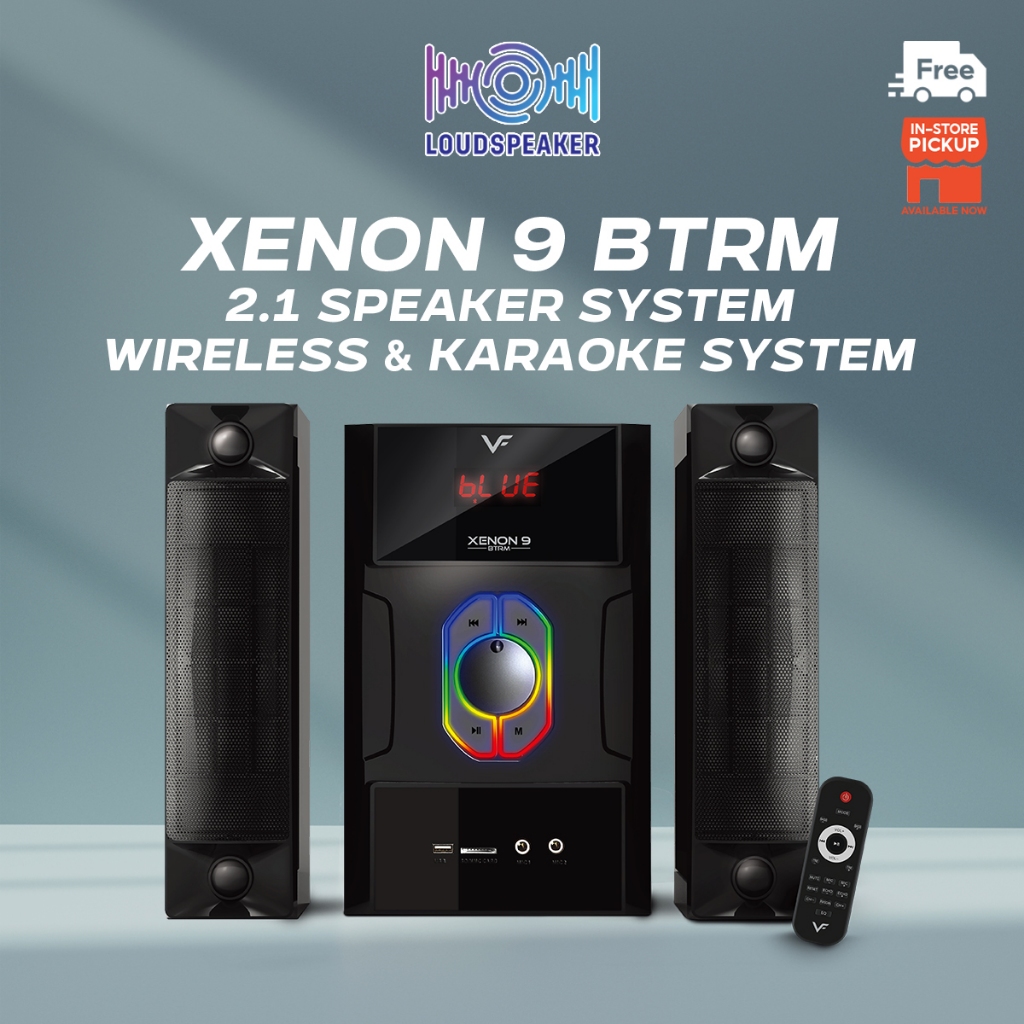 Vinnfier VF Xenon 9 BTRM 2.1 Speaker 200W Max Bluetoorh Karaoke Speaker ...