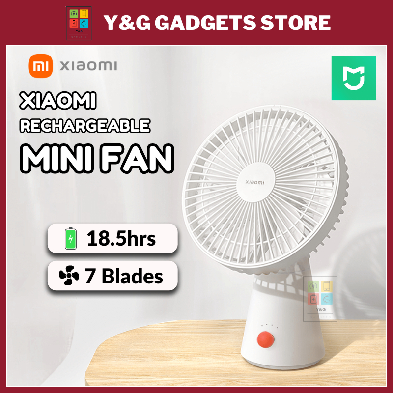 Xiaomi Mijia Portable Mini Desk Fan Handheld & Table Fan 18.5H Long ...