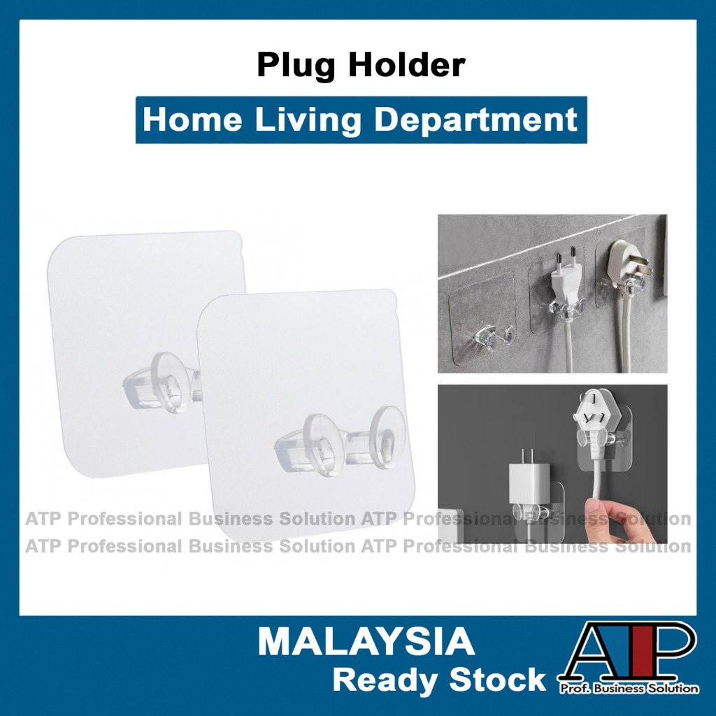Wall Storage Hook/USB Cable Power Plug Socket Holder/Home Office ...