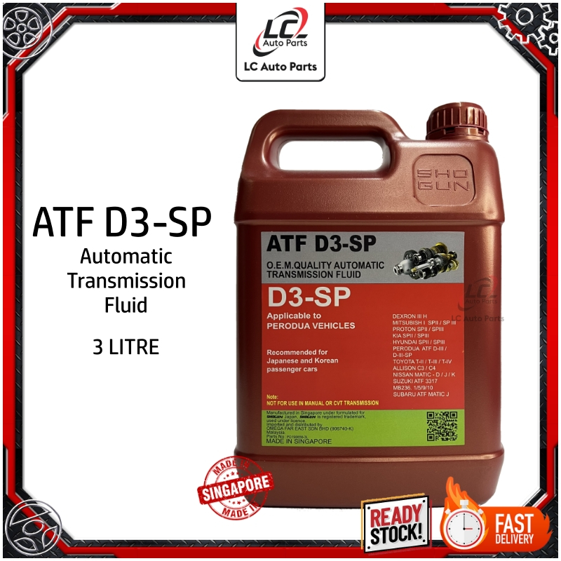 SHOGUN - Auto Transmission Fluid Gear Oil ATF D3-SP (3L) Perodua Myvi ...