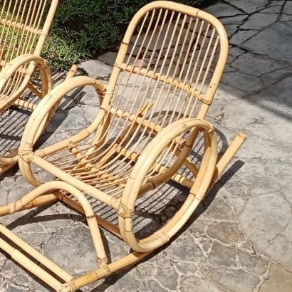 The Rattan House] Rattan rocking chair for Kids Kids Relaxation