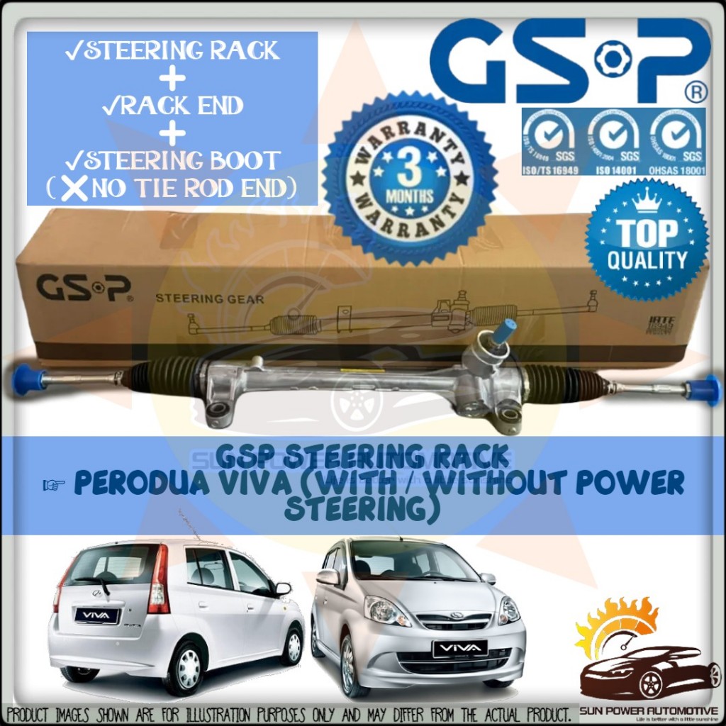 Perodua Viva 100% ORIGINAL GSP Power Steering Gear Rack Assy Set ...