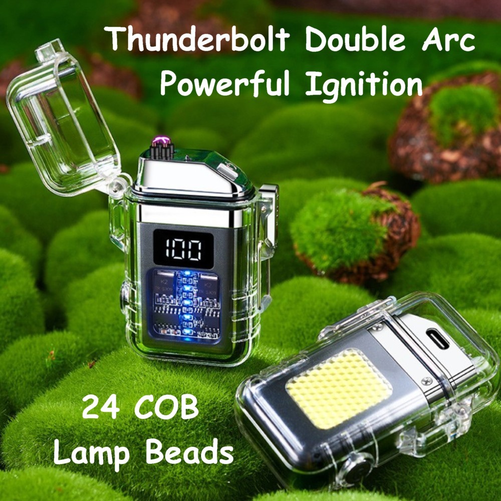 Digital Elegant Transparent Casing Waterproof COB LED Bright Double Arc ...