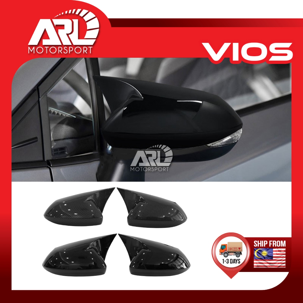 Toyota Vios (4th Gen) Side Mirror Carbon Black Horn Type Cover Stick