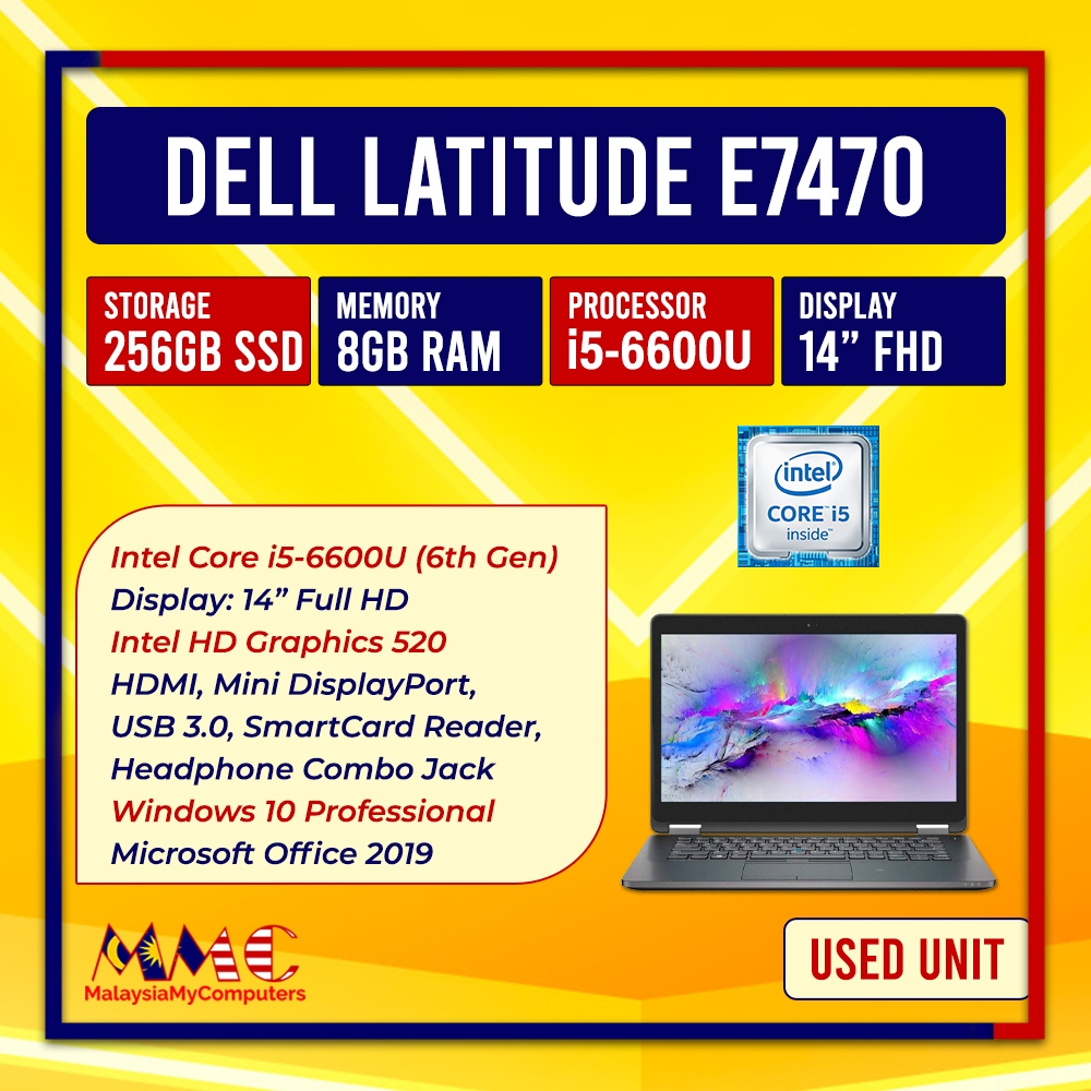 LAPTOP DELL LATITUDE E7470 14