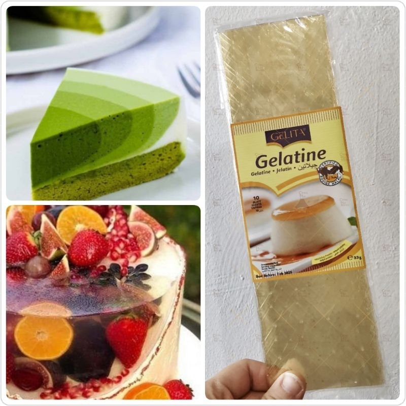 Gelatine Sheet Gelita Jelatin Cheesecake Mousse Cake Dessert 吉利丁片