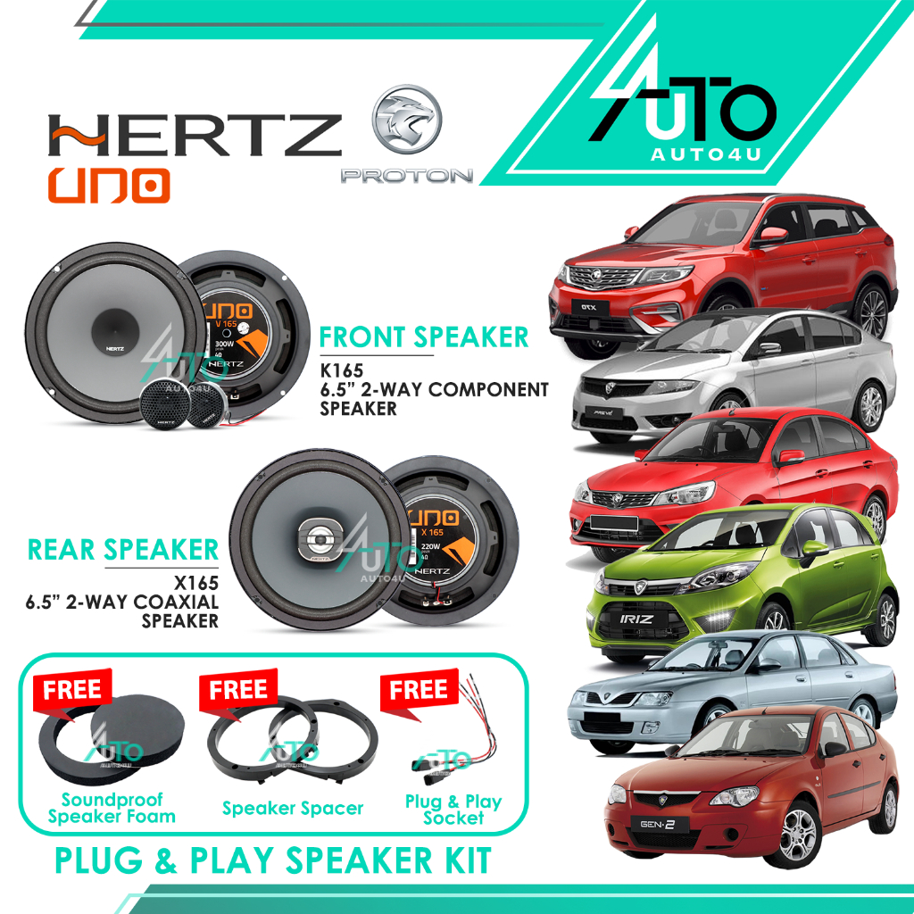 HERTZ K165 UNO 6.5" Component Speakers - PEI Tweeters & Integrated Crossovers