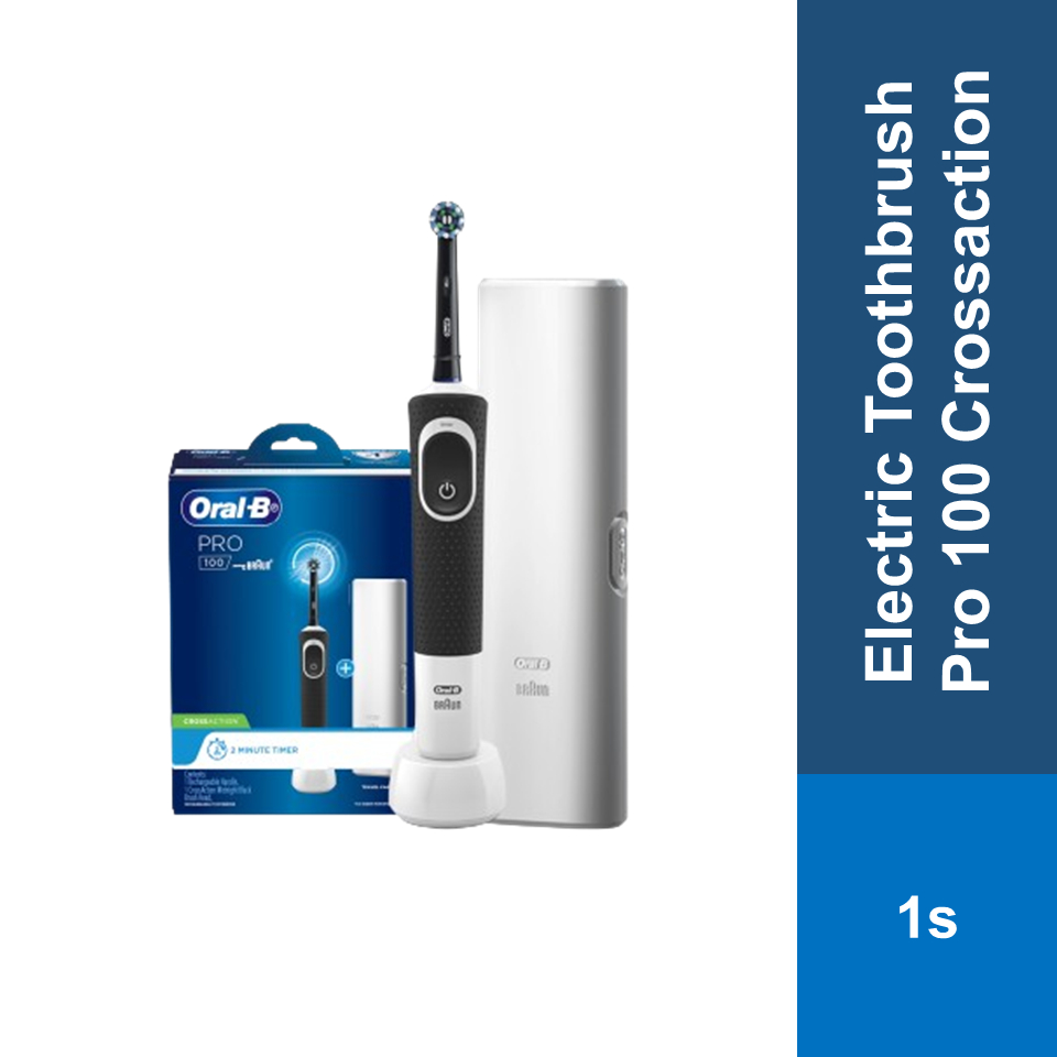 Oral-B PRO 100 Crossaction Electric Toothbrush | Shopee Malaysia