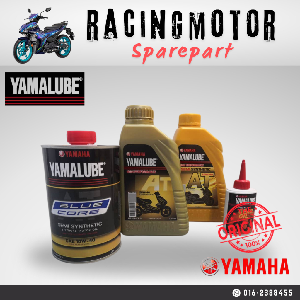 100% ORIGINAL Yamalube Scooter At Engine Oil Bluecore Blue core Semi ...