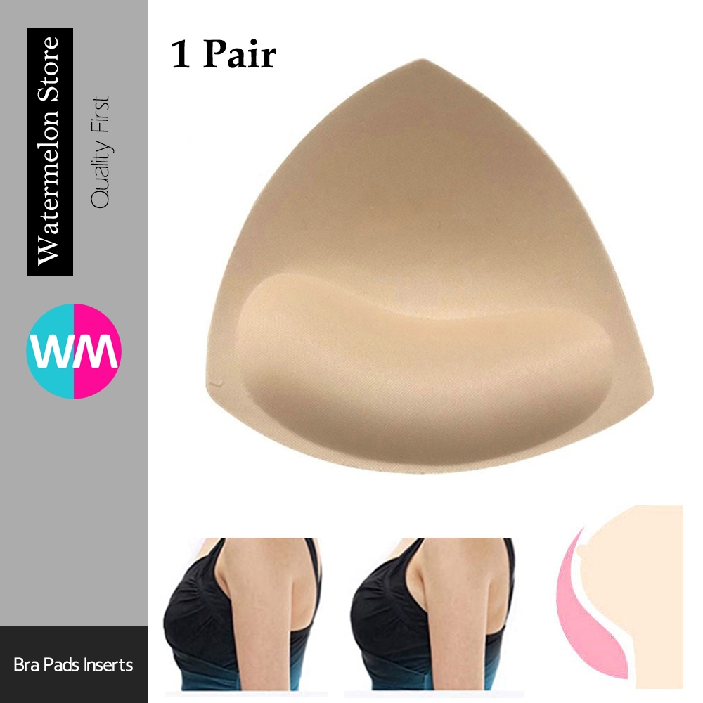 1 Pair Bra Pads Inserts Cups Inserts Removable Enhancers Replacement ...
